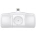 Mini powerbank Wozinsky WF16-YLS 5000mAh 15W Lightning with a built-in kablem USB-C i ładowarką do Apple Watch - biały