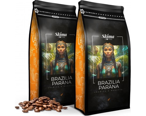 SkimaCoffee Zestaw 1kgX2 BRAZILIA PARANA BLEND Świeżo Palona do ekspresu