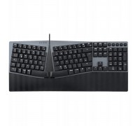 Perixx PERIBOARD-535 DE RD, ergonomiczna mechaniczna klawiatura USB (czerwone przyciski)