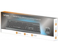 MANHATTAN Funk-Tastatur-Maus-Set MWK7350 schwarz