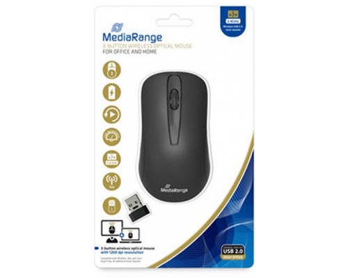 MediaRange MROS209  Po prawej stronie RF Wireless 1200 DPI