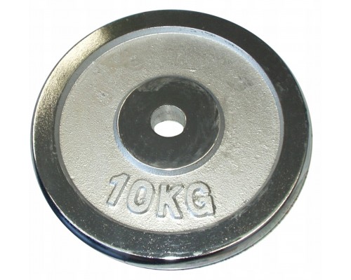 Plate Chromowany do Gryfów Ćwiczeń KUBISPORT 10 kg 28 mm