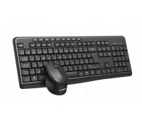 C-Tech C-TECH klawiatura z myszą WLKMC-04 Bezprzewodowy zestaw 2.4GHz CZ czarny