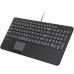 Perixx PERIBOARD-534 H DE Przewodowa klawiatura USB - z touchpadem i 2x hub