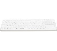 Gett GETT GCQ CleanType Prime Touch+ silikonowa z touchpadem z blokiem numerycznym z magnesami IP65 podświetlane klawisze USB Kolor: biały Układ: CH