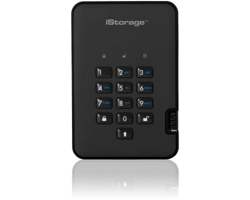 iStorage diskAshur 2 zewnętrzny dysk twarde 4 TB 5400 RPM USB Typu-A 3.2 Gen 1 (3.1 Gen 1) Black