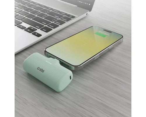SBS Mobile SBS EcoPower* 5000 mAh 10W  wbudowanym portem USB-C zielony