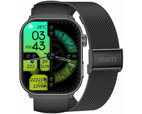 Smartwatch Męski GRAVITY GT28-1 Pasek + Bransoleta Black