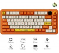 AK820 MAX Avocado Switch Orange-White Theme-RGB-With Screen