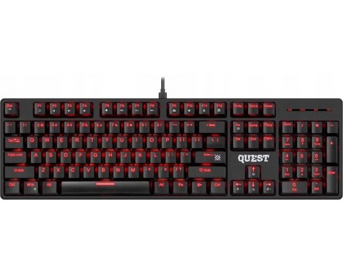 przewodowa Defender QUEST GK-596 MECHANICZNA podświetlana gaming RGB