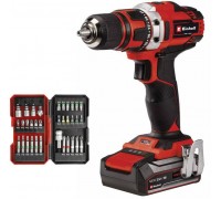 Akku-Bohrschrauber TE-CD 18/40 Li, 18 Volt(rot/schwarz, 1x Li-Ion-Akku 2,5Ah, mit Bit-Set 34-teilig)