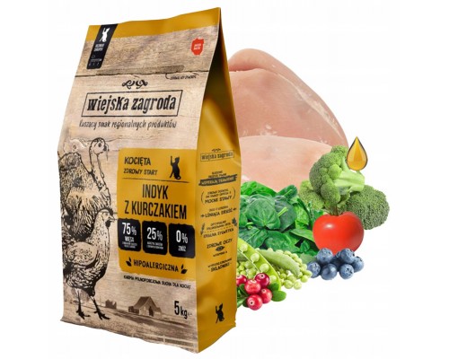 Food sucha dla kota Turkey with chicken (kociak) 5kg