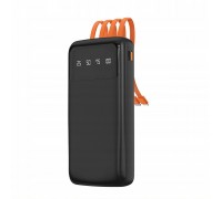Dudao K6Pro uniwersalny powerbank 10000mAh with cable USB, USB Typ C, Lightning black (K6Pro-black)