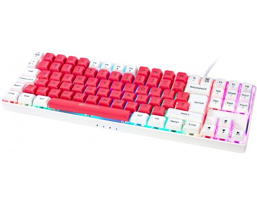 GAMIAC TKL90G Gaming Keyboard, Kailh Red - white/Red