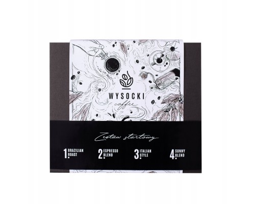 Zestaw startowy kaw ziarnistych Wysocki Coffee 4x250g