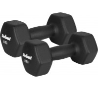 Hantelki cast iron neoprene HEX 2x8kg, REBEL ACTIVE