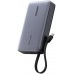20000mAh Ugreen PB551 145W USB-A, USB-C + wbudowany kabel (Grey)