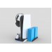 DLX+ LED Stand - Multi LED, Controller charger, fans, headphone stand, game storage /PS5