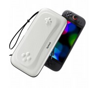 Twardy Swith tywny Case Case Etui Waliwith ka Case For Nintenfor Switch 2 / G11 White / Złamana Biel Z Cwith arnym Paskiem