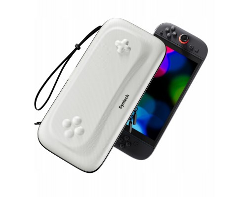 Twardy Swith tywny Case Case Etui Waliwith ka Case For Nintenfor Switch 2 / G11 White / Złamana Biel Z Cwith arnym Paskiem