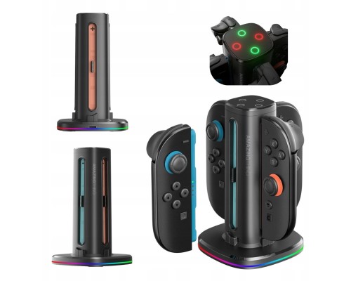 Station charging AMAZINGTHING Thunder Pro PlayForck Charger for controller|ów Nintenfor Switch 2 - cwith arna