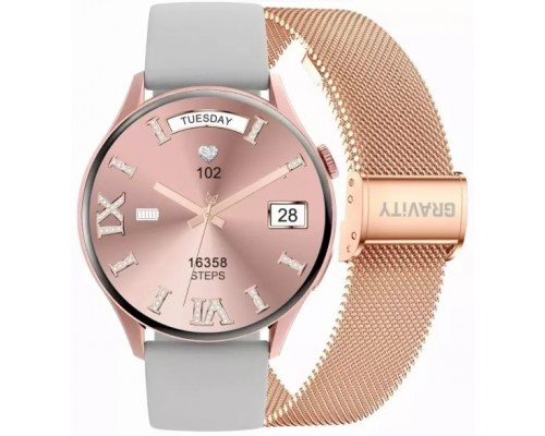 Smartwatch Gravity Różowe Gold Pasek i Bransoleta GT5-7
