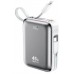 BWOO Power  P77 45W, 10000 mAh  2 kablami usb-c i lightning, Grey
