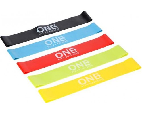 One Fitness Mini Band PBF-SET05 dažādu pretestības līmeņu komplekts daudzkrāsains 5 gab.