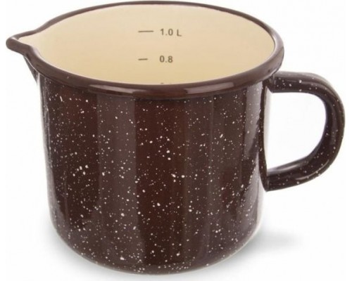 Orion KUBEK EMALIOWANY Z MIARKĄ 1.2L 12cm BRĄZOWY RETRO ORION 113164