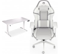 Gaming galds Endorfy Gaming galds Endorfy Atlas L Electric White 150 cmx78 cm + Fotel Scrim OWH biały