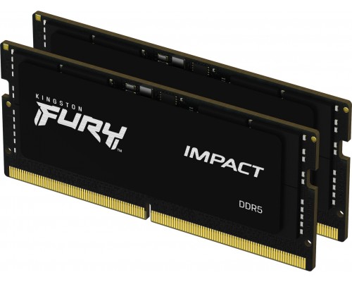 Kingston Fury Impact, SODIMM, DDR5, 32 GB, 4800 MHz, CL38 (KF548S38IBK2-32 )