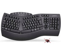 Perixx Perixx PERIBOARD-612B DE, ergonomic keyboard, dual mode, wireless/Bluetooth, Windows/Mac, black