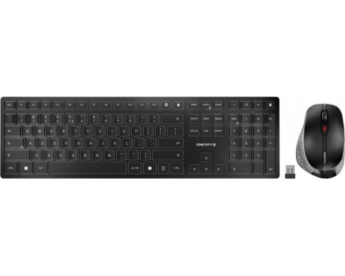Cherry CHERRY DW 9500 SLIM  Mouse included RF Wireless + Bluetooth QWERTZ Czech, Slovak Black, Gray