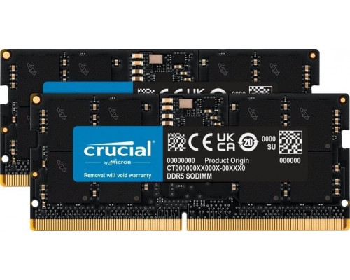 Crucial SODIMM, DDR5, 32 GB, 5600 MHz, CL46 (CT2K16G56C46S5)
