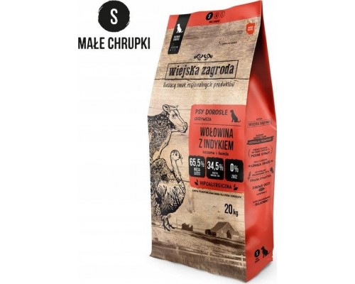 Wiejska Zagroda Beef z turkeyiem (dorosły) chrupki S 20 kg