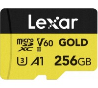 SD  Lexar Gold MicroSDXC 256 GB Class 10 UHS-II/U3 A1 V60 (LMSGOLD256G-BNNNG)