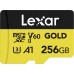 SD  Lexar Gold MicroSDXC 256 GB Class 10 UHS-II/U3 A1 V60 (LMSGOLD256G-BNNNG)