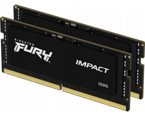 Kingston Fury Impact, SODIMM, DDR5, 32 GB, 6400 MHz, CL38 (KF564S38IBK2-32)