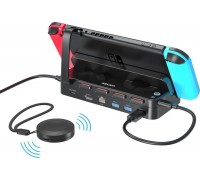 Unitek Unitek Station forkująca for Nintenfor Switch, PD 100W, HDMI 4K, RJ-45, cwith ytnik kart