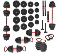 HMS ‎Dumbbells SGN130 Pro Set bituminous 2 x 15 kg