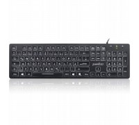 Perixx PERIBOARD-317, DE, illuminated keyboard, USB wired, large block letters, black (układ niemiecki)