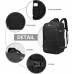 Kono Black Plecak do Samolotu 55x40x23 LOT Ryanair WizzAir 40L Flex