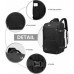 Kono Black Plecak do Samolotu 55x40x23 LOT Ryanair WizzAir 40L Flex