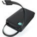 Usams USAMS With retractable cable USB-C Retractable 10000 mAh PD 20W Fast Charge XY Series Black/black 10KCD22401(US-CD224)