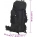 vidaXL Plecak turystyczny, black, 100 L, tkanina Oxford