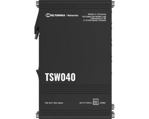 Switch Teltonika Teltonika NETWORKS TSW040 8-Port PoE+ Switch   Fast Ethernet (10/100) Support PoE Black