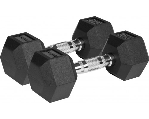 Rebel ‎‎Dumbbells RBA-2325 gumowane 2 x 9 kg