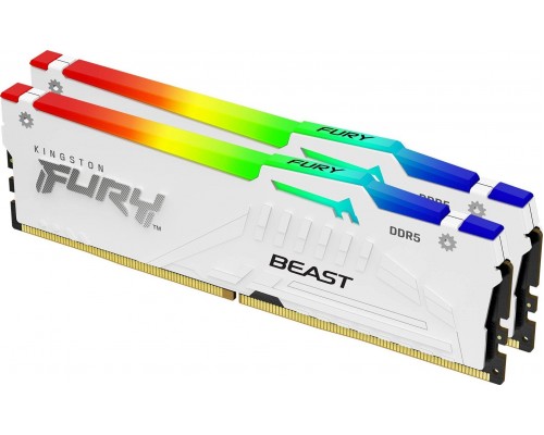 Kingston Fury Beast RGB, DDR5, 32 GB, 6000MHz, CL36 (KF560C36BWE2AK2−32)