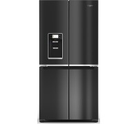 Whirlpool Whirlpool Refrigerator | WQ9I FO2BX EF | Energy efficiency class E | Free standing | Side by side | Height 187.6 cm | No Frost system | Fridge net capacity 355 L | Freezer net capacity 237 L | Display | 41 dB | Black