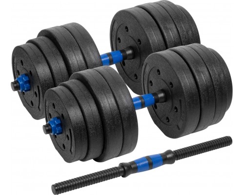 Rebel ML Dumbbells bituminous adjustable z łącznikiem 2x20kg, REBEL ACTIVE